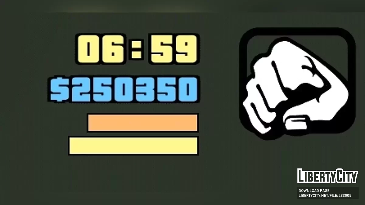 Интерфейс в стиле GTA 3 / GTA San Andreas (iOS, Android)