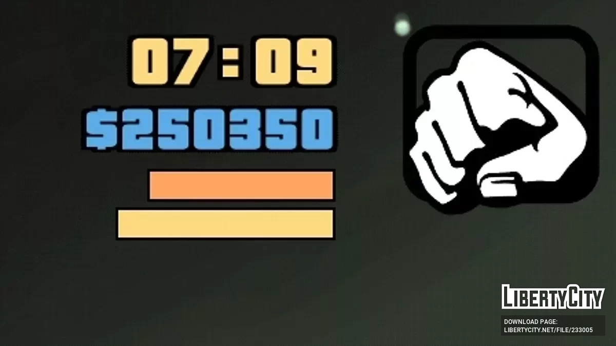 Интерфейс в стиле GTA 3 / GTA San Andreas (iOS, Android)