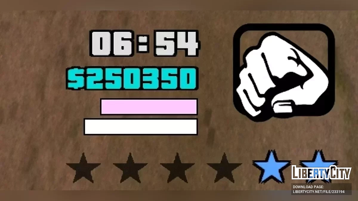 Интерфейс в стиле Vice City / GTA San Andreas (iOS, Android)