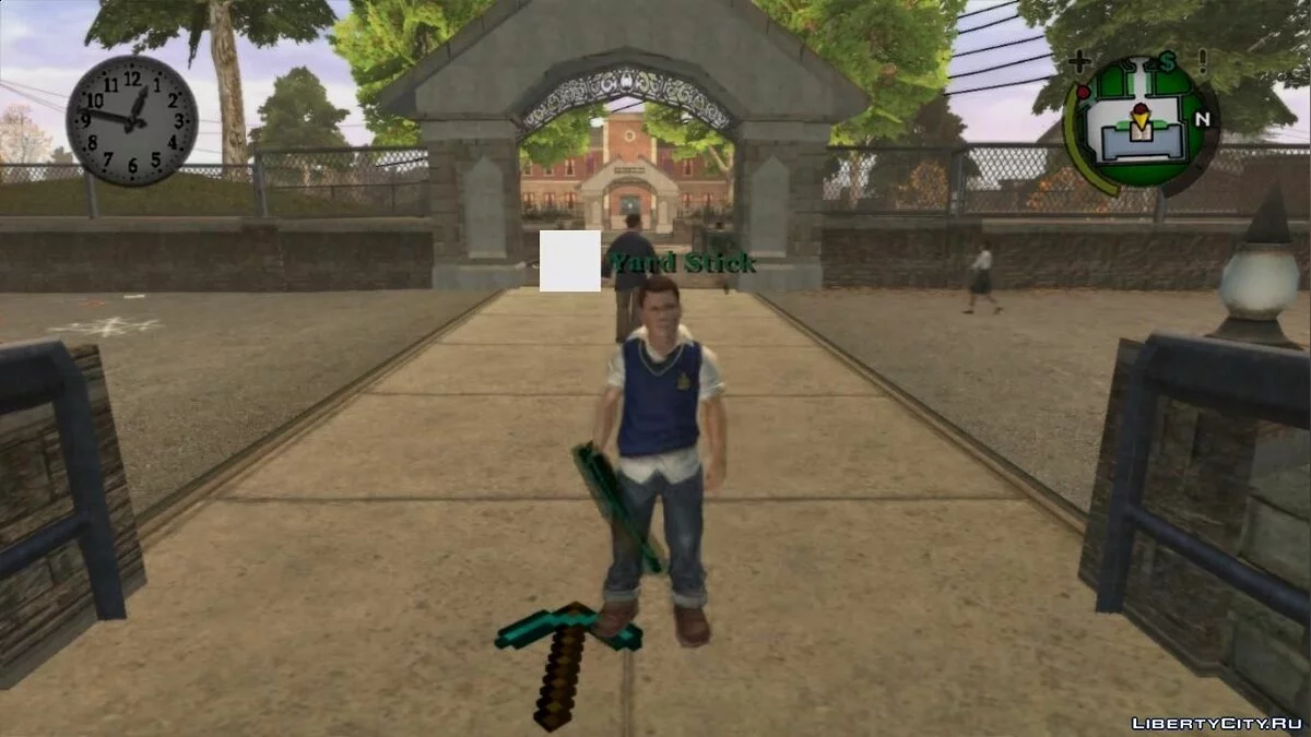 Кирка из Minecraft / Minecraft Diamond Pickaxe / Bully: Scholarship Edition