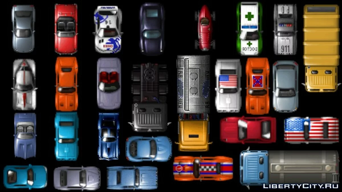 Car pack (240 cars by Gtakreyz) / GTA 1