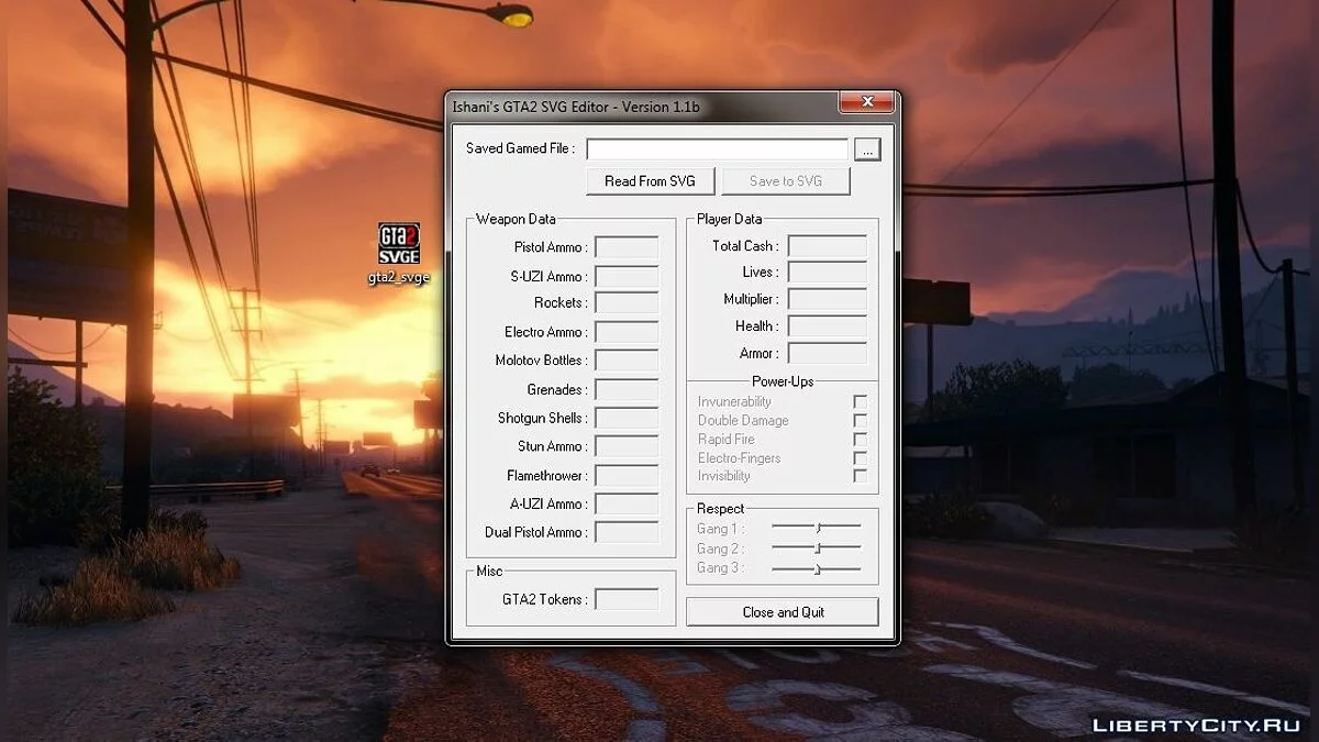 Ishani's GTA2 SVG Editor v.1.1 - Редактор сохранений / GTA 2