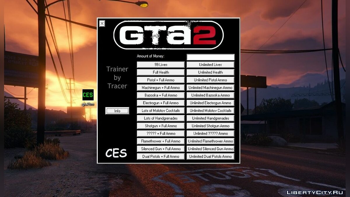 Trainer +27 by Tracer and C.E.S для GTA 2 - Картинка #1