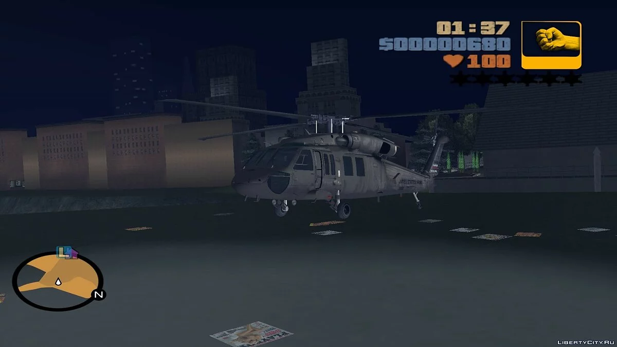 Sikorsky UH-60 Black Hawk для мода Aircraft на замену Huey / GTA 3