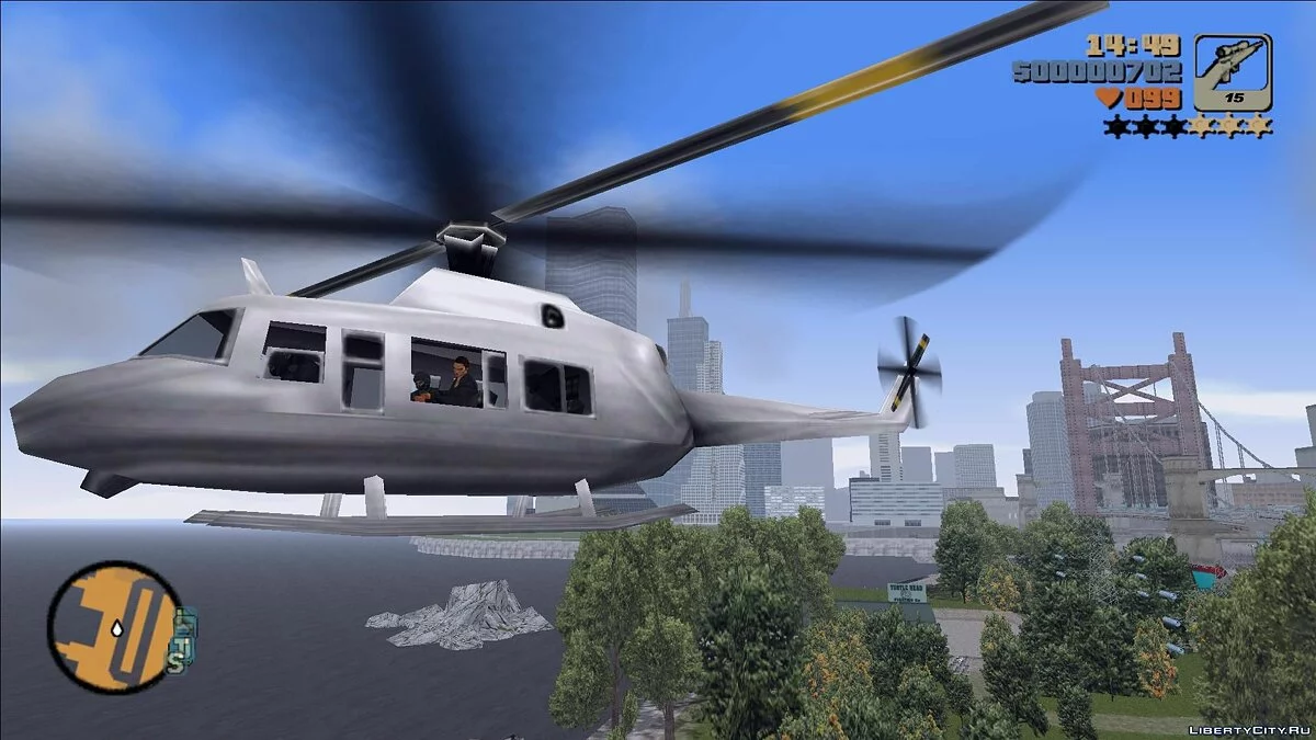 Стандартные вертолеты с интерьером / GTA 3
