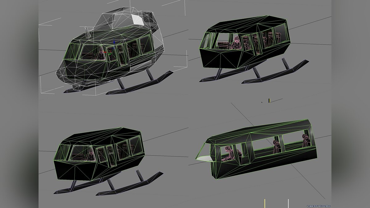 Стандартные вертолеты с интерьером для GTA 3 - Картинка #7