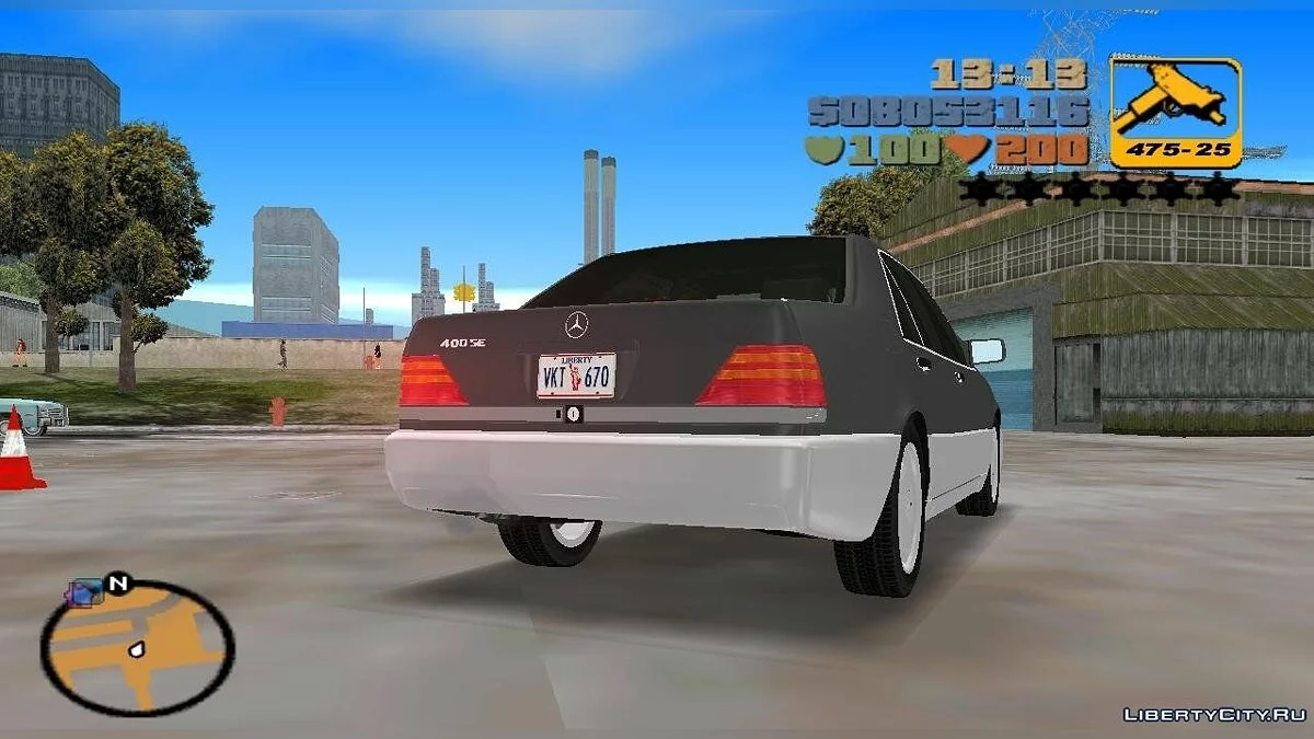 Mercedes-Benz 400SE W140 1991 / GTA 3