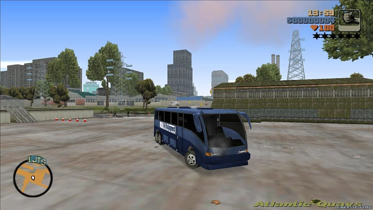 Coach с интерьером и бьющимся лобовым стеклом / GTA 3