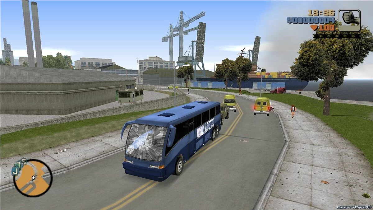 Coach с интерьером и бьющимся лобовым стеклом / GTA 3