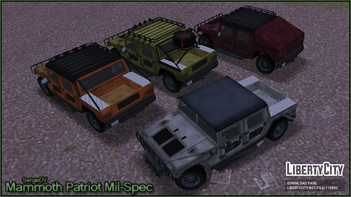 GTA 5 Mammoth Patriot военный / GTA 3