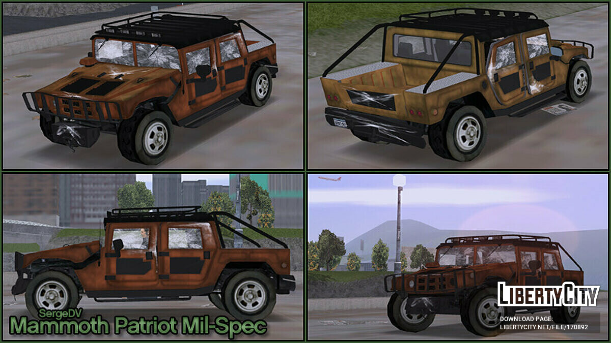 GTA 5 Mammoth Patriot Mil-Spec for GTA 3 - Картинка #6