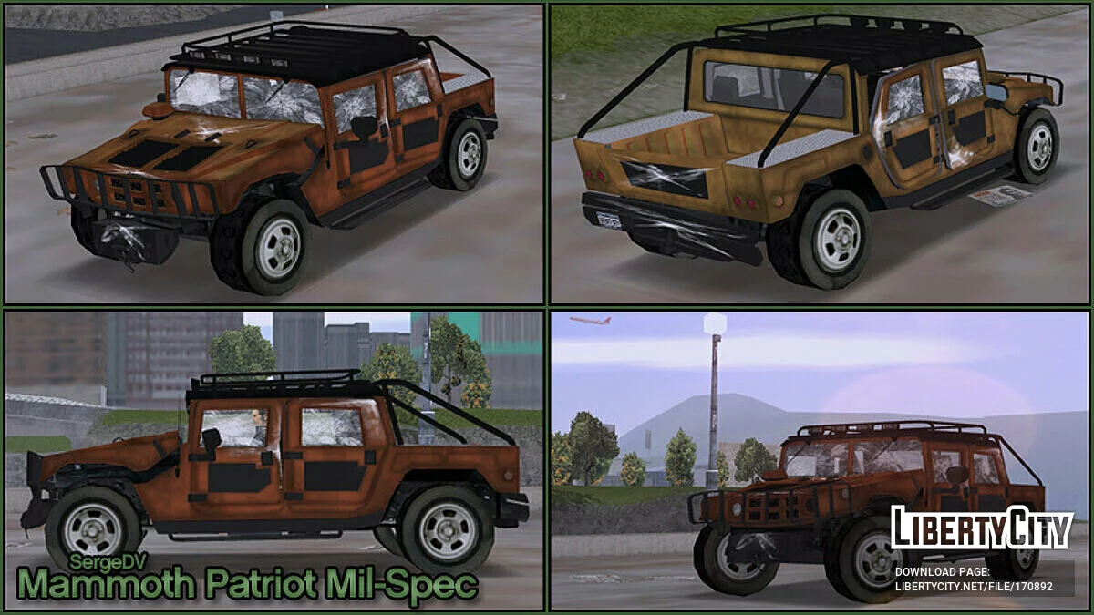 GTA 5 Mammoth Patriot военный / GTA 3
