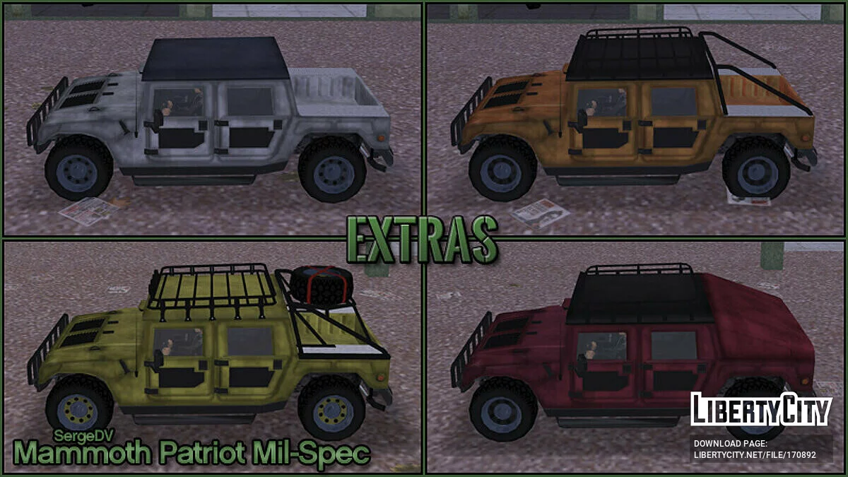 GTA 5 Mammoth Patriot военный / GTA 3