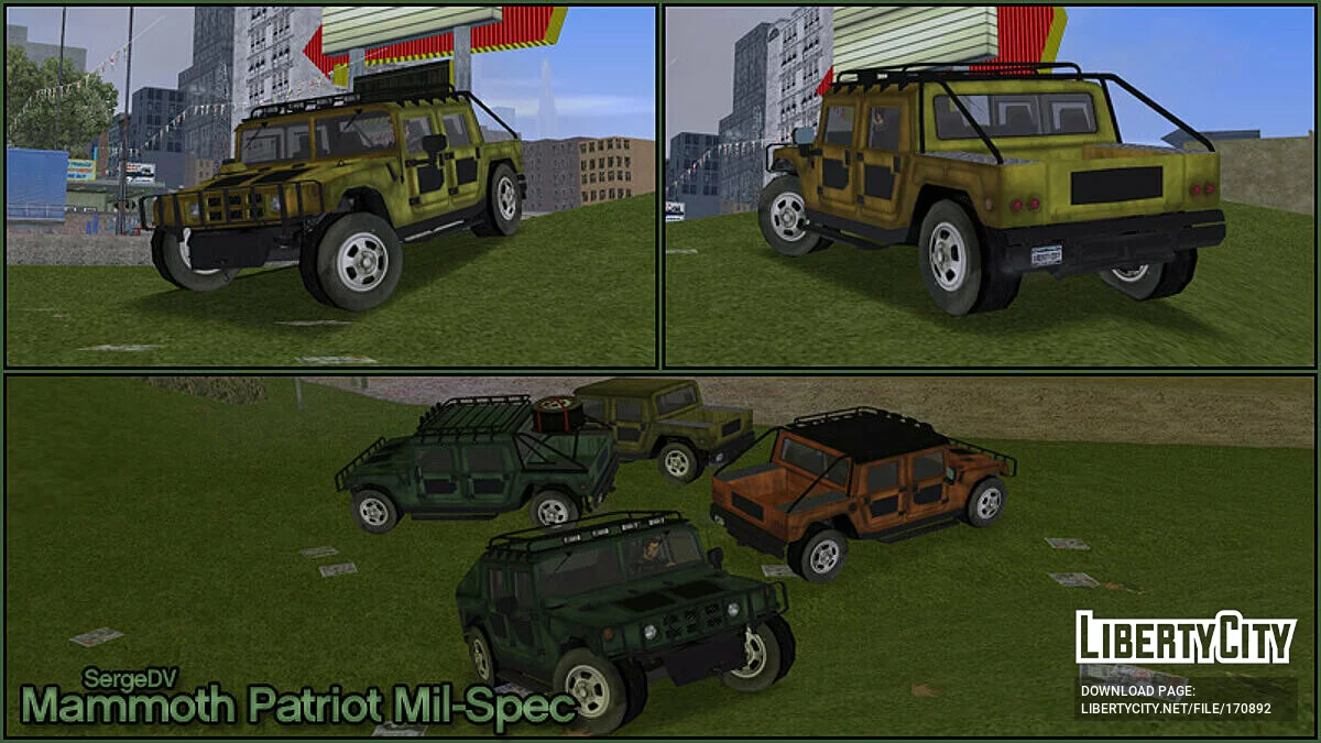 GTA 5 Mammoth Patriot военный / GTA 3