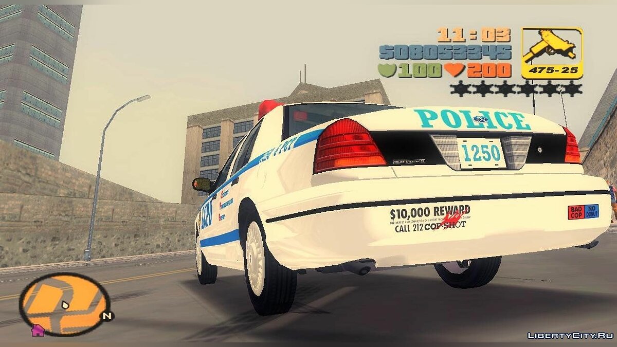 1998 Ford Crown Victoria LCPD Cruiser for GTA 3 - Картинка #1