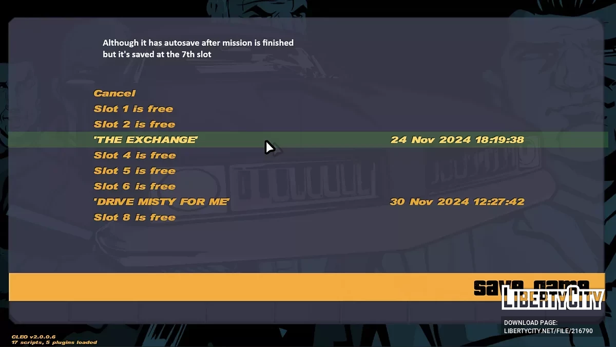 Обновление Liberty City Classic 2024 v 1.1 / GTA 3