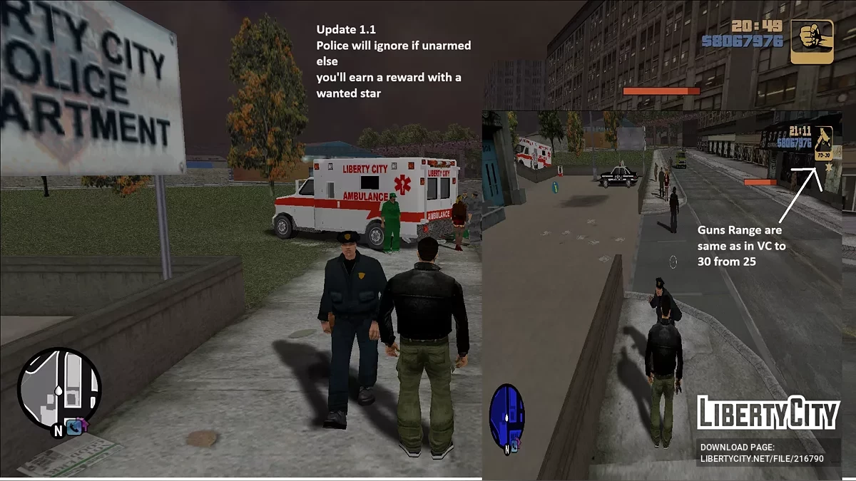 Обновление Liberty City Classic 2024 v 1.1 / GTA 3