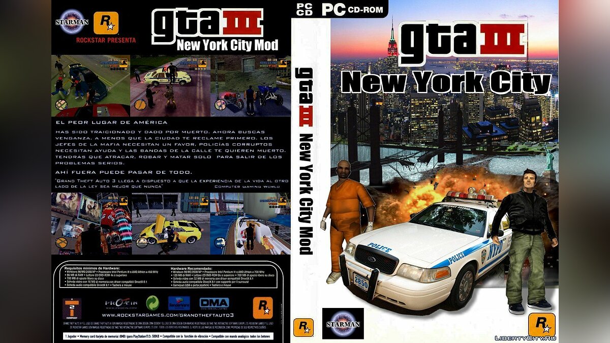 GTA 3 New York City Mod by Starman for GTA 3 - Картинка #1