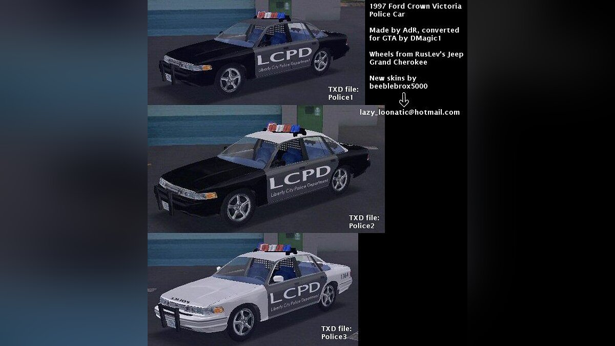 LCPD Skins for GTA 3 - Картинка #1