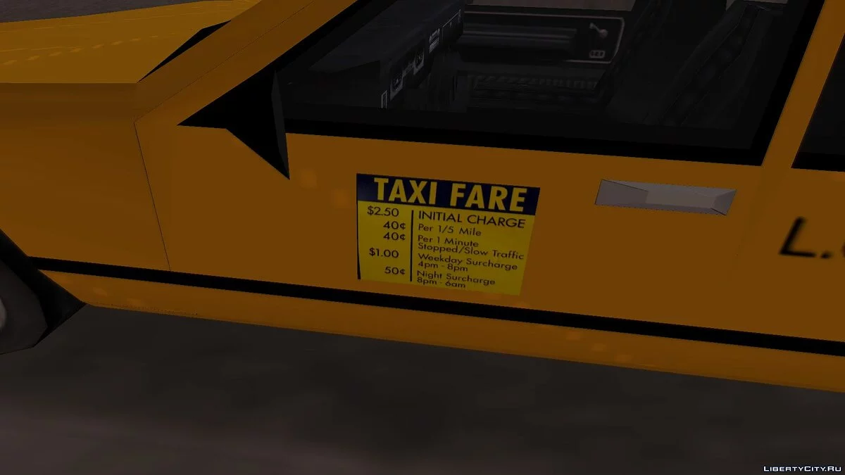 Новые HD текстуры для такси / GTA 3