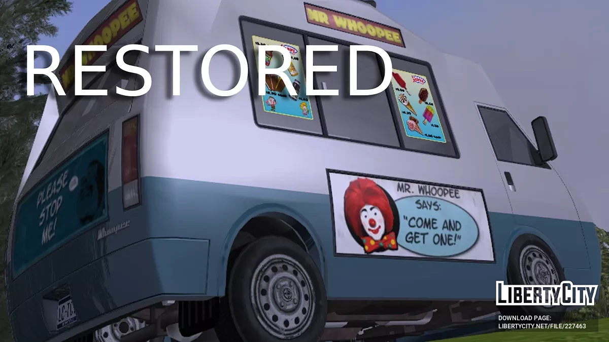 Восстановление клоуна Мистера Уупа для HD автомобилей Три-пак / GTA 3