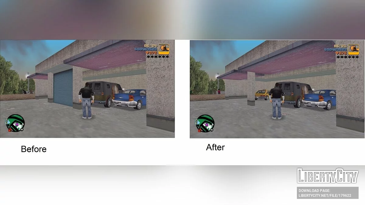 Исправление ворот у гаража в Шорсайд / GTA 3