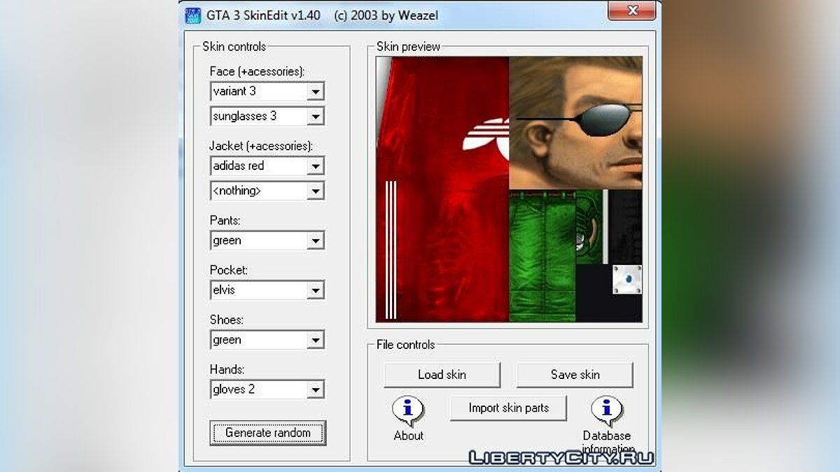GTA 3 SKIN EDITOR для GTA 3 - Картинка #2