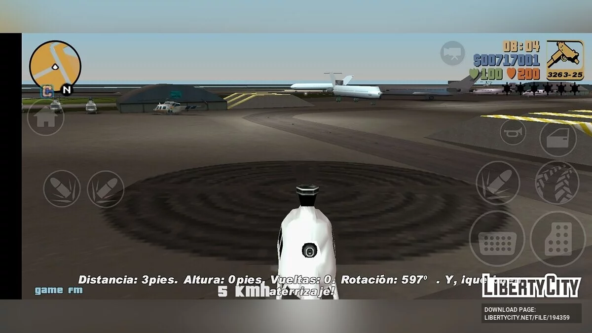 Aircraft Mod - Полёт на вертолёте / GTA 3 (iOS, Android)
