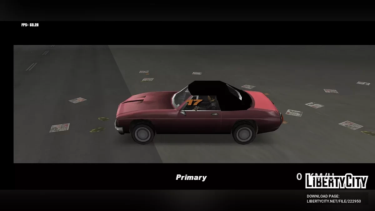 Возможность изменить цвет автомобиля / GTA 3 (iOS, Android)
