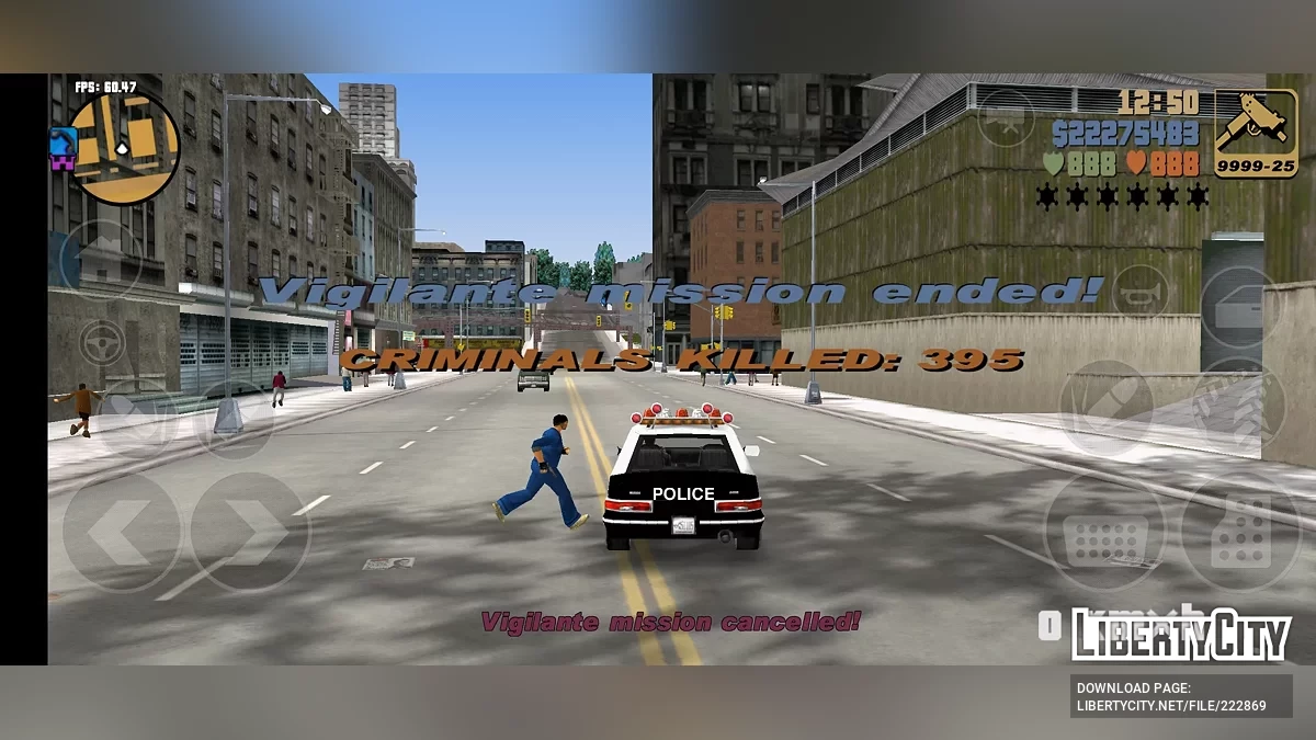 Автозавершение миссий виджиланте / GTA 3 (iOS, Android)