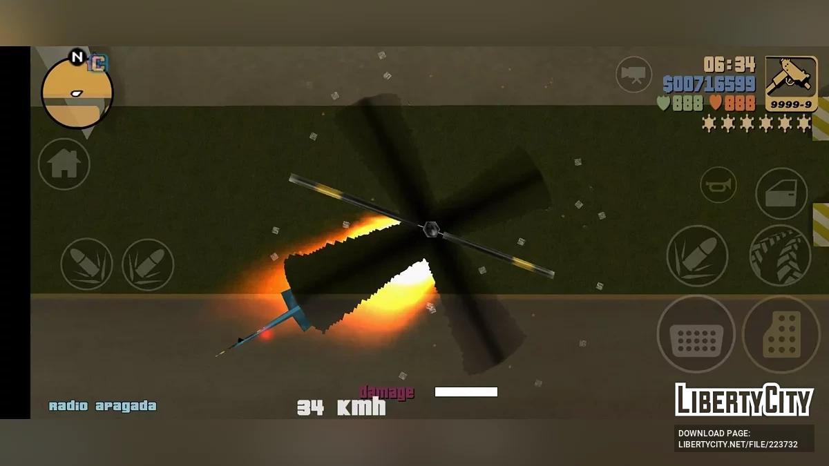 Возможность использовать летательные средства (Moblie Version) / GTA 3 (iOS, Android)