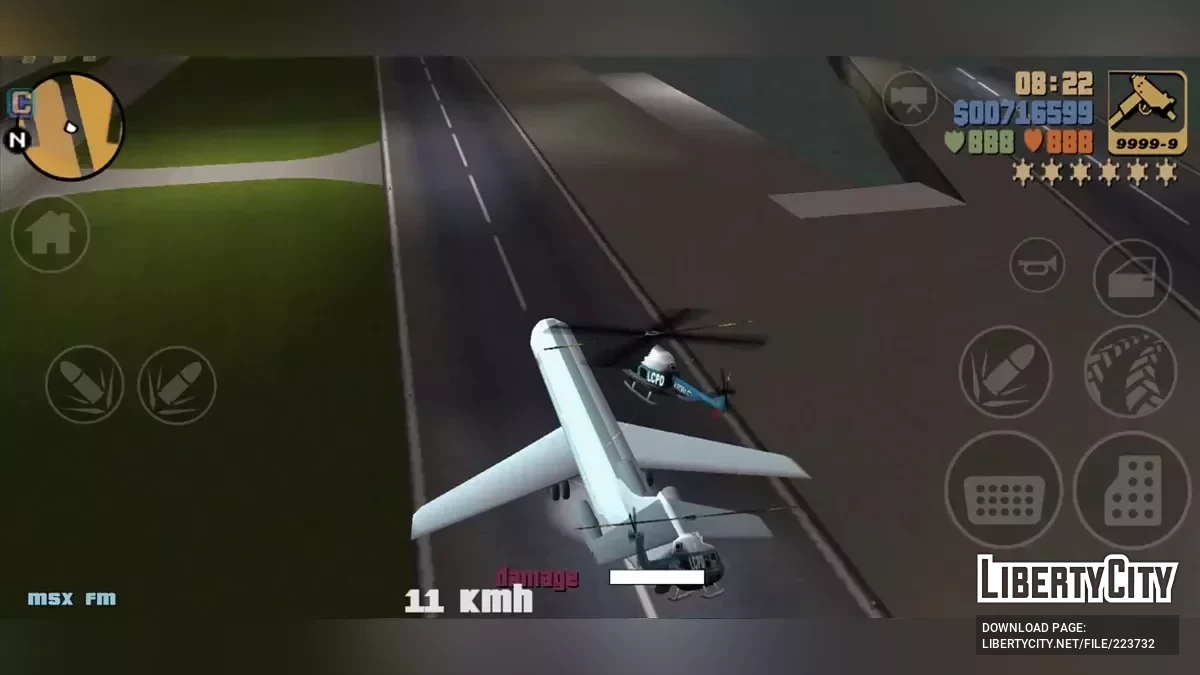 Возможность использовать летательные средства (Moblie Version) / GTA 3 (iOS, Android)