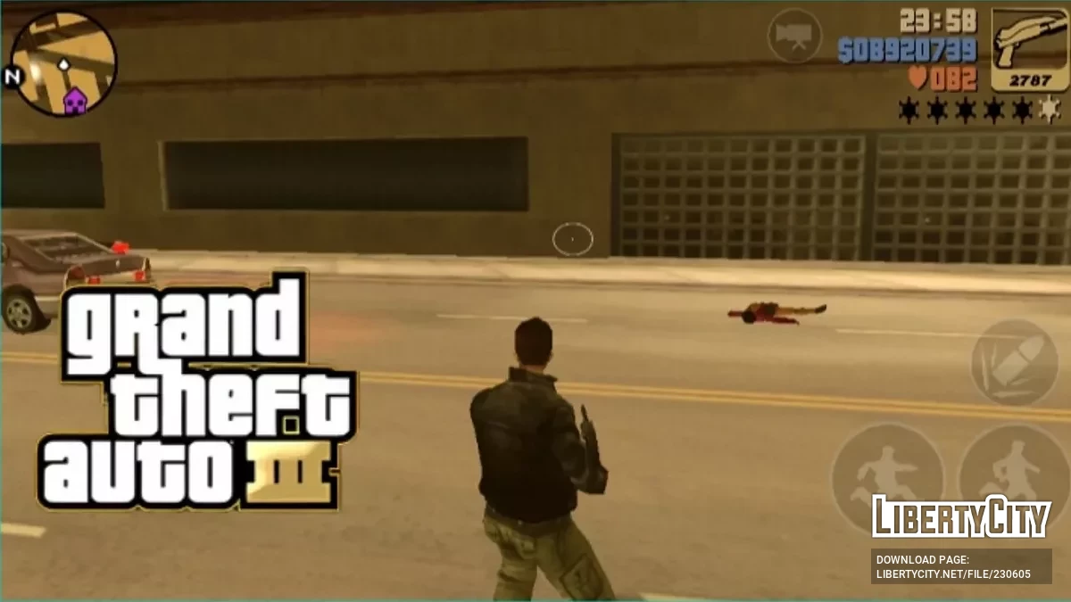 Свободная прицельная стрельба и ручной прицел для юбилейного издания / GTA 3 (iOS, Android)