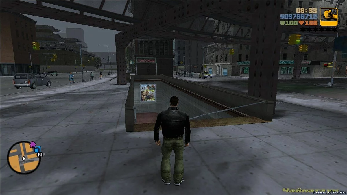 Постеры в метро на тему советских комедий / GTA 3