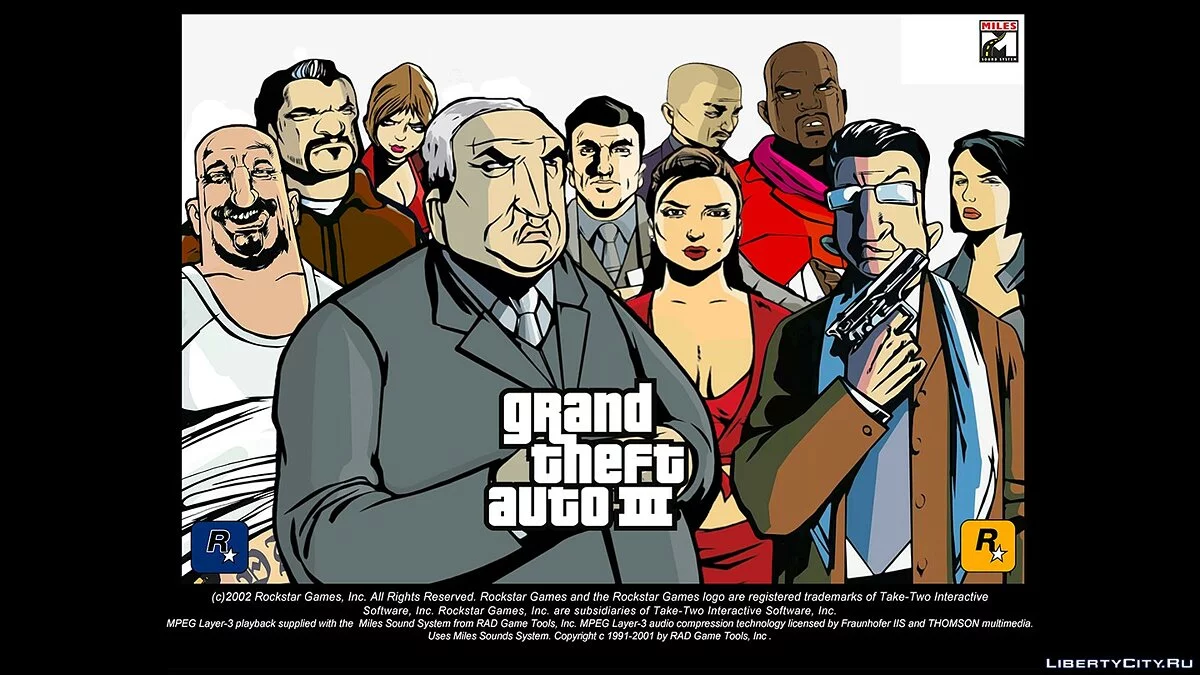 HD Mainscreens для соотношения сторон 16:9 (v3) / GTA 3