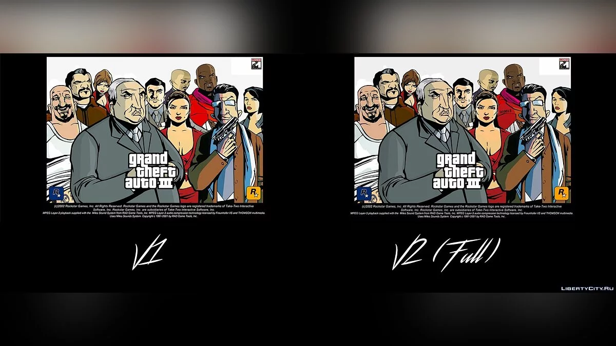 HD Mainscreens для соотношения сторон 16:9 (v3) / GTA 3