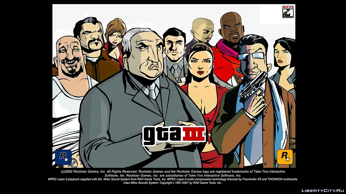 HD Mainscreens для соотношения сторон 16:9 (v3) / GTA 3