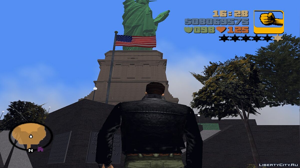 Скачать Статуя Свободы на радаре - Дополнение для Miss Liberty для GTA 3