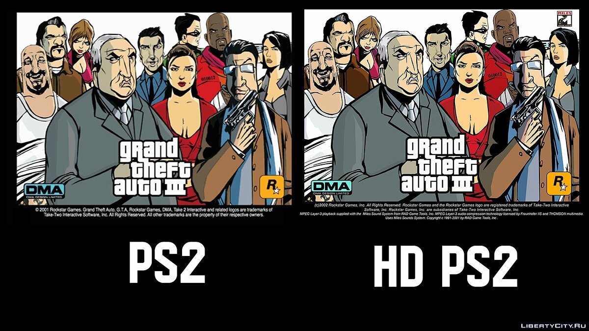 Скачать HD PS2 Mainscreen для GTA 3