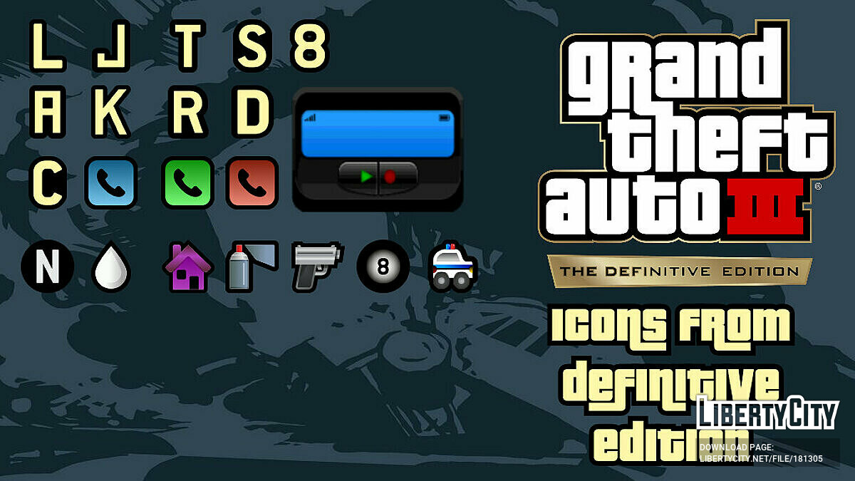Icons from Definitive Edition for GTA 3 - Картинка #1