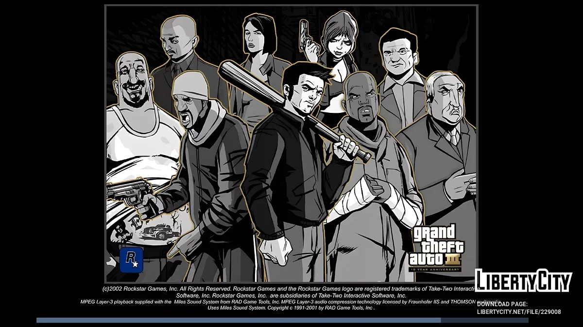 GTA 3 10-летие: Меню и Загрузочный экран / GTA 3