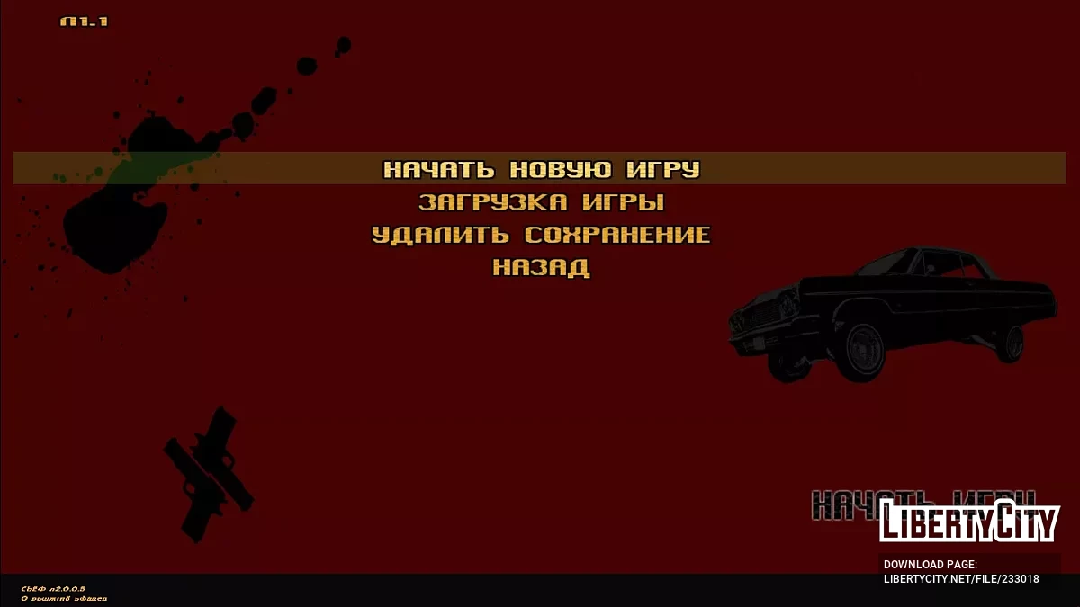 New Menu Interface for GTA Forelli Redemption / GTA 3