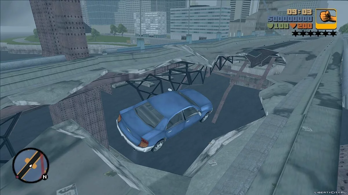 Новая модель разрушенного моста "Каллахан" / GTA 3