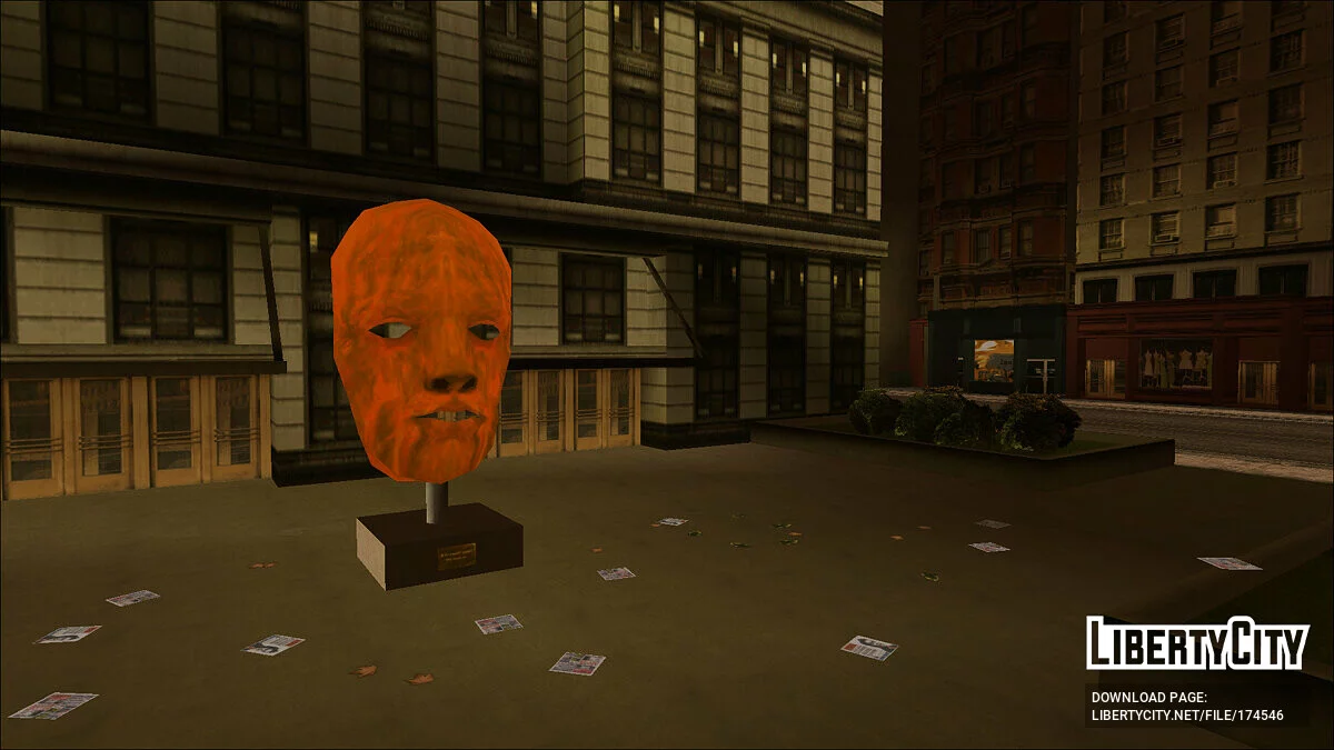 Статуя лица на подставке / GTA 3
