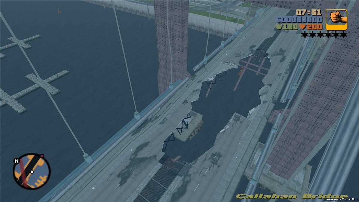 New model of the destroyed Callahan bridge for GTA 3 - Картинка #1