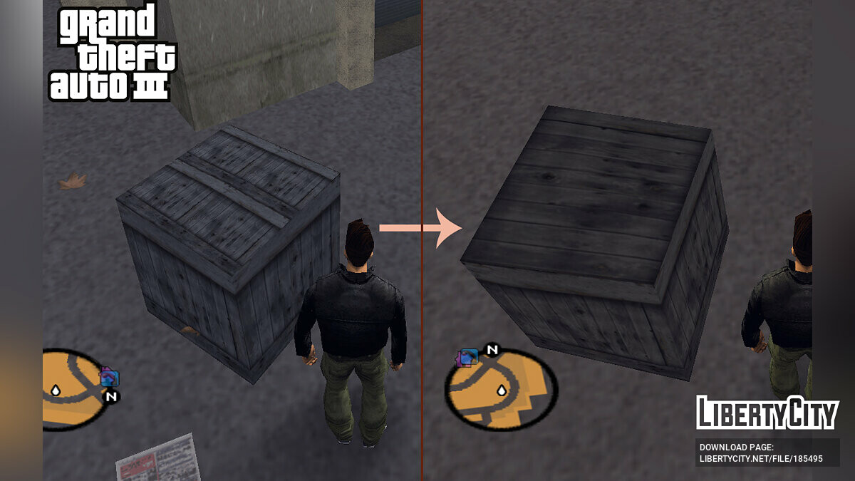 Исправление текстуры деревянной коробки для GTA 3 - Картинка #1