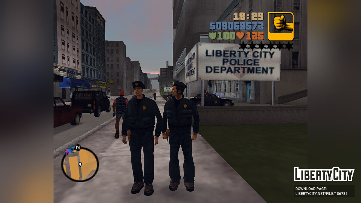 Полицейская одежда для Клода для GTA 3 - Картинка #2