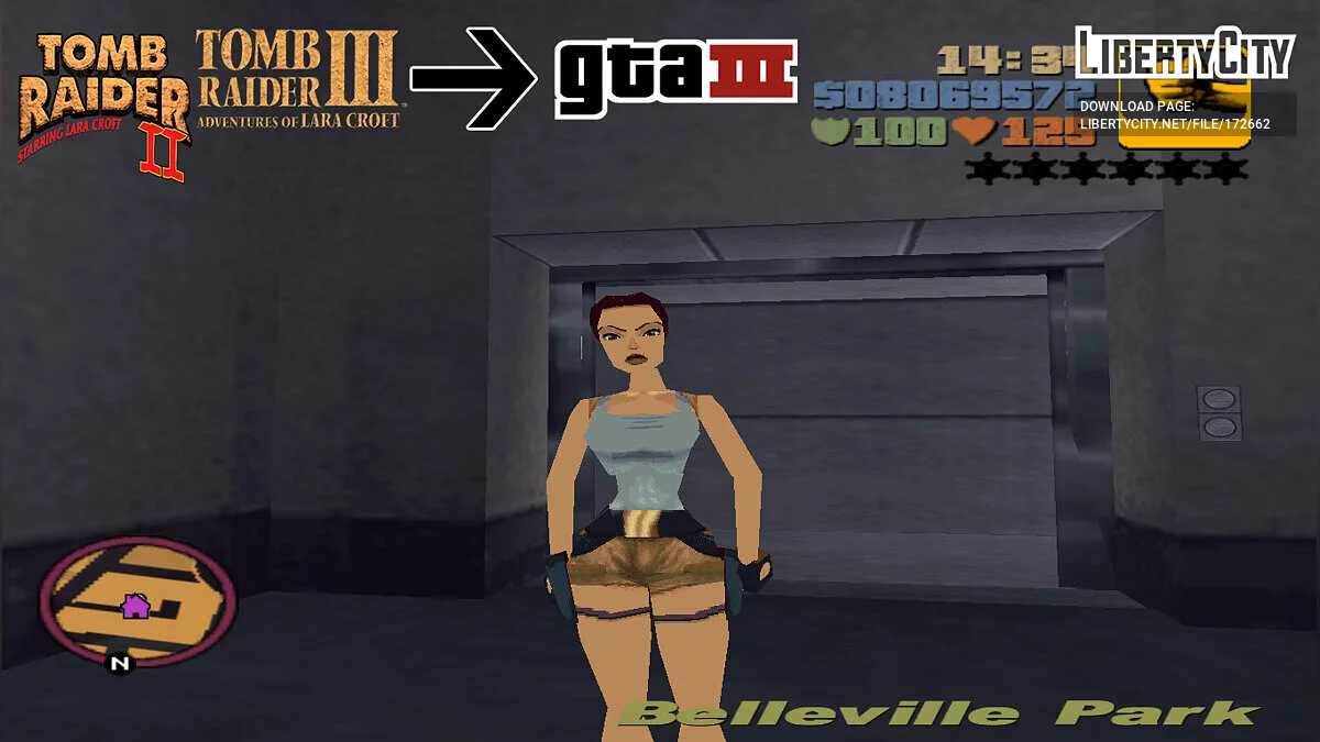 Лара Крофт (Tomb Raider 2/3) / GTA 3