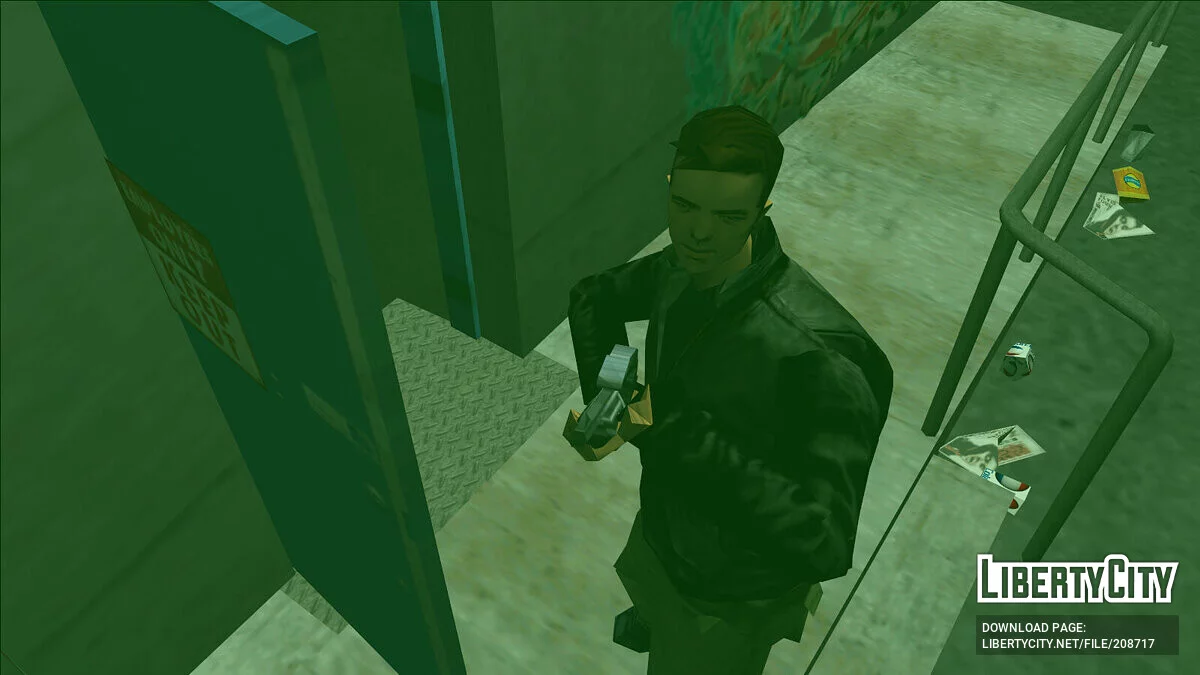 Голова Клода ПК для сцены Bank Job / GTA 3