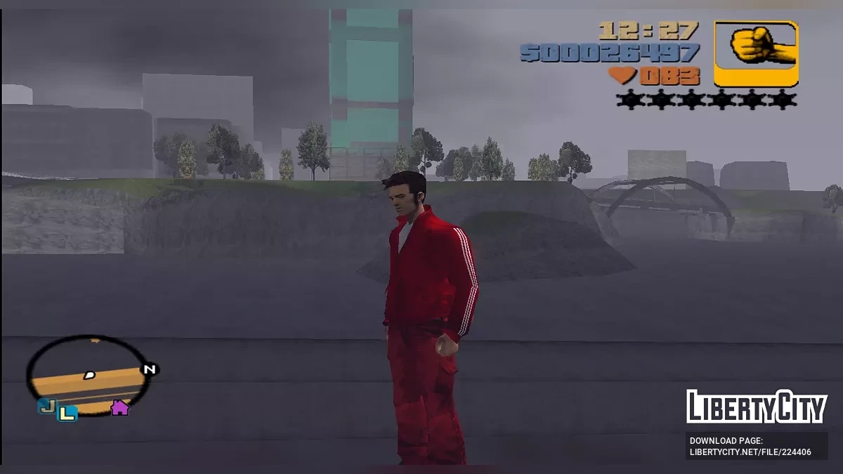 Красный спортивный костюм Adidas / GTA 3